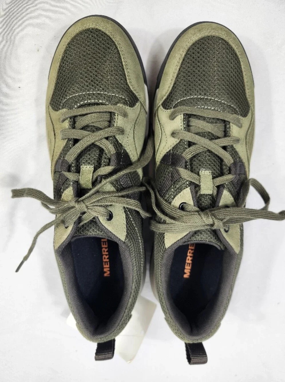Merrell Mens 9 M Olive Green Athletic Sneakers Lace Up NEW